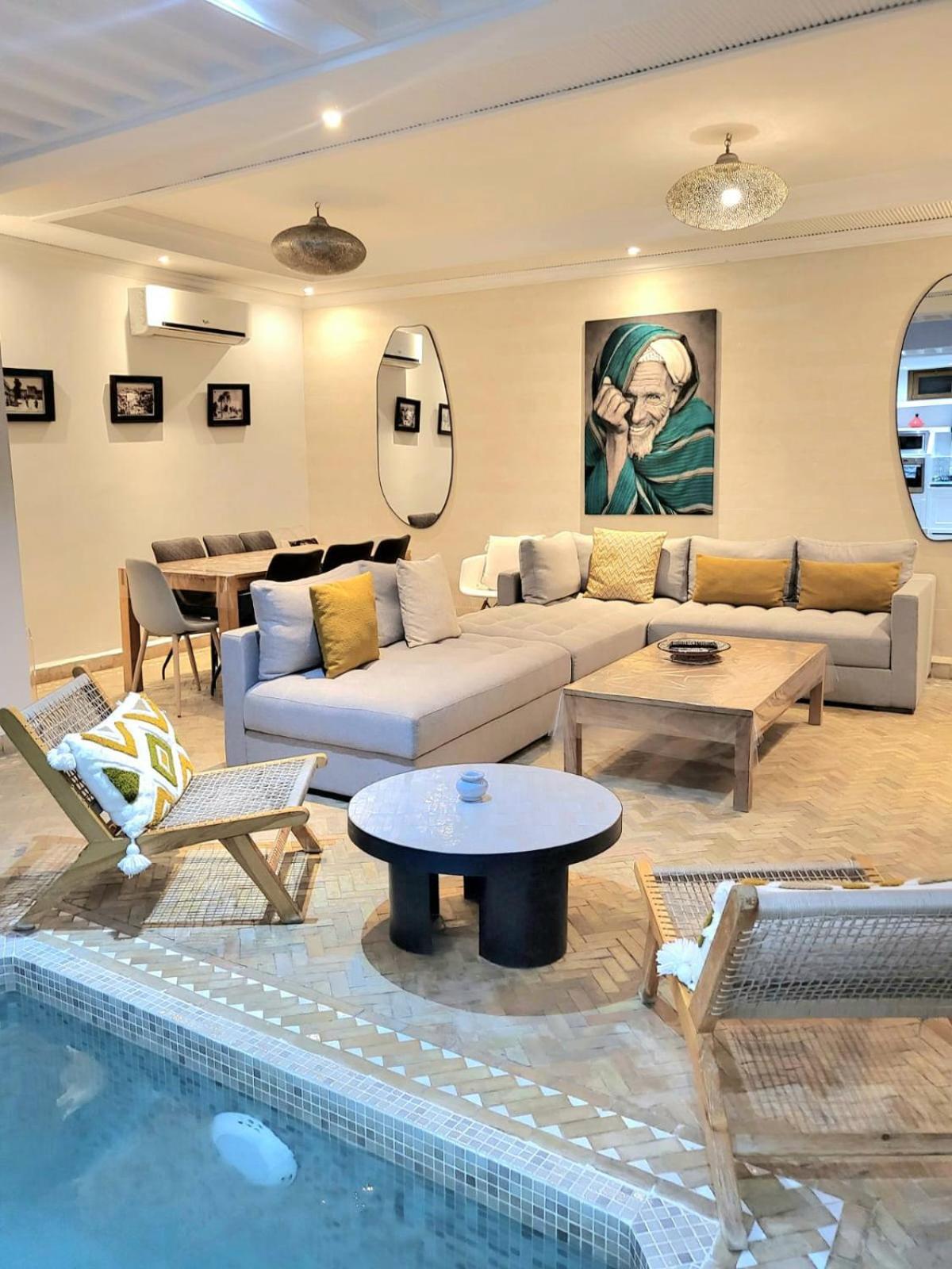 Riad Melilo Avec Piscine Chauffee Marrakesh Exterior foto